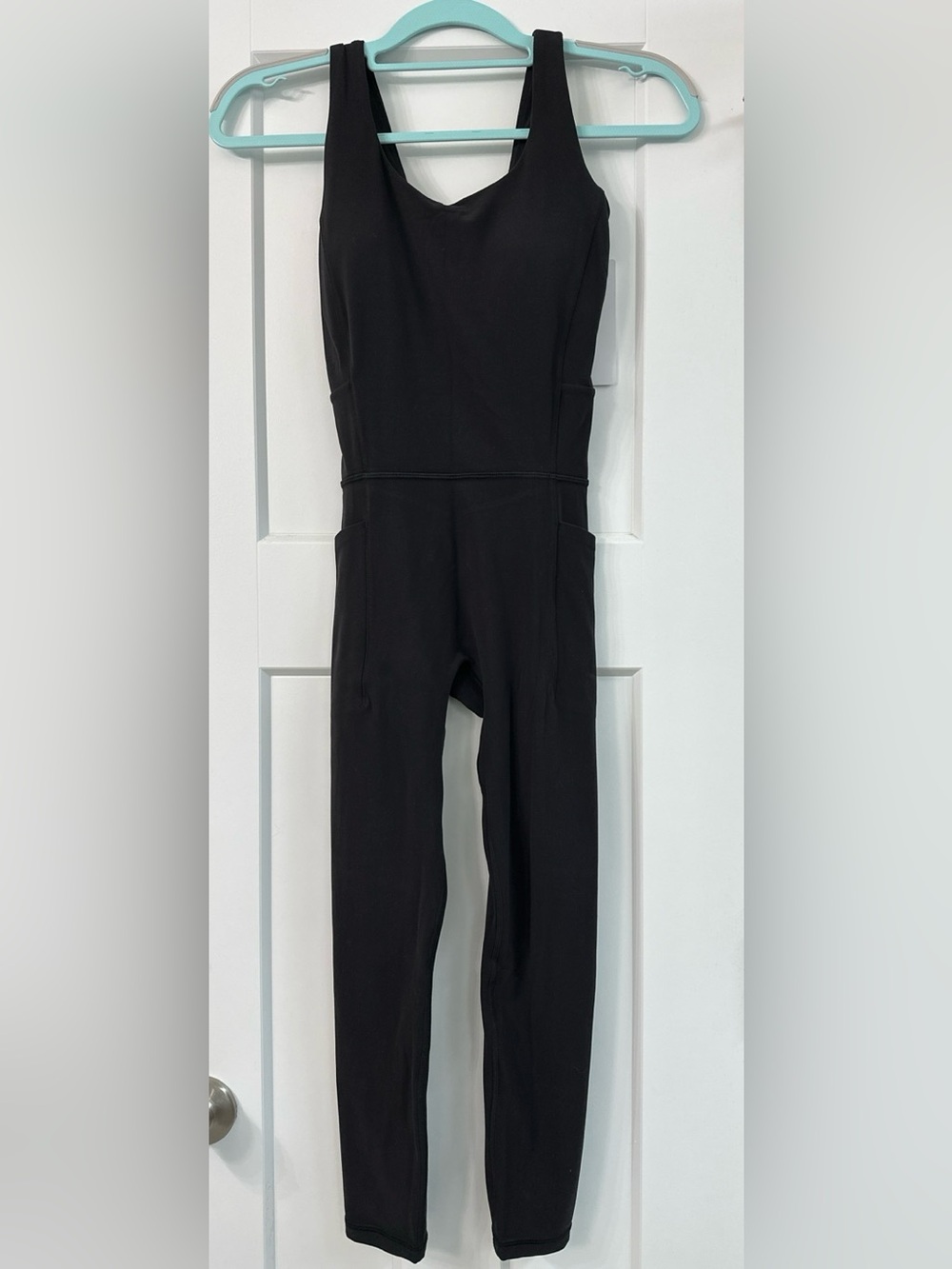 NWT Athleta Salutation Bodysuit Black XS PowerVita Jumpsuit